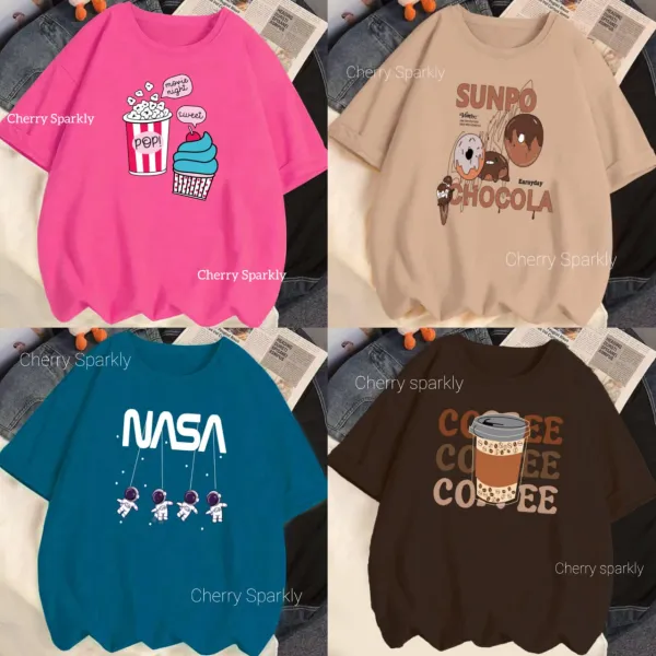 ৪ পিস টি-শার্ট কম্বো মাএ ১৩২০ টাকা